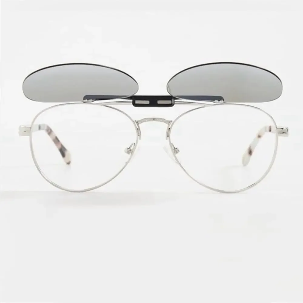 VONTÉLLE Cerulean Blue Celofis Silver Metal Sunglasses